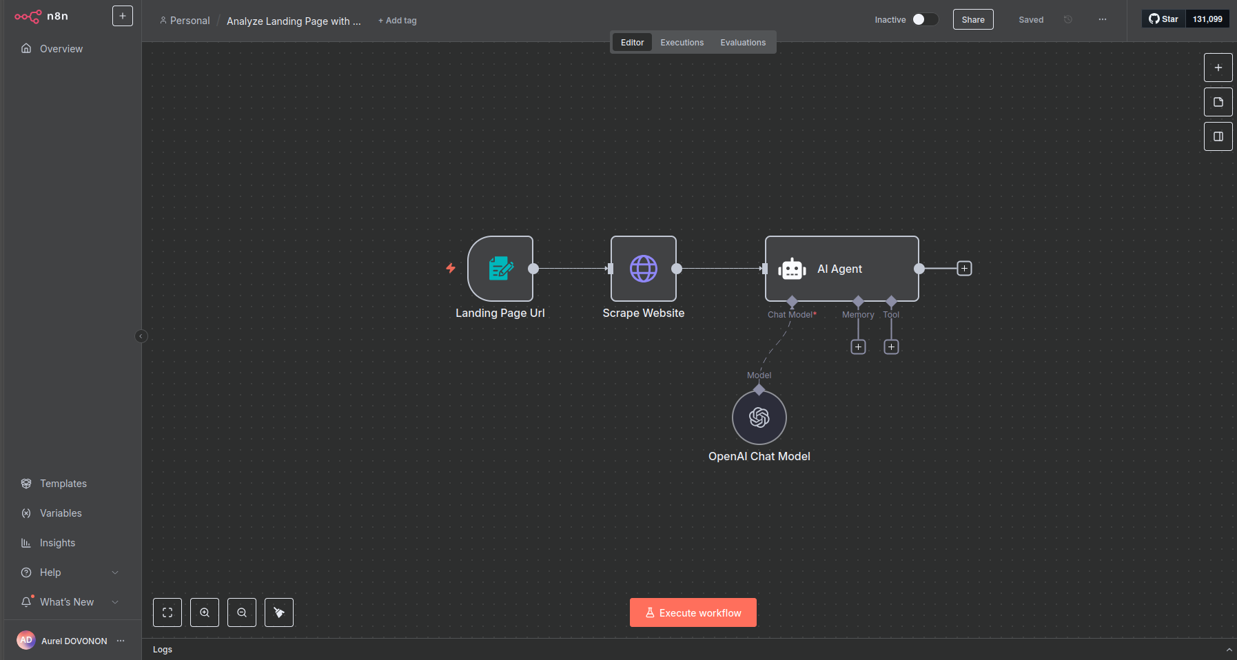 Intelligent landing page analysis with optimization recommendations